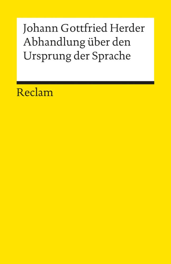 Abhandlung über den Ursprung der Sprache (Johann Gottfried Von Herder)