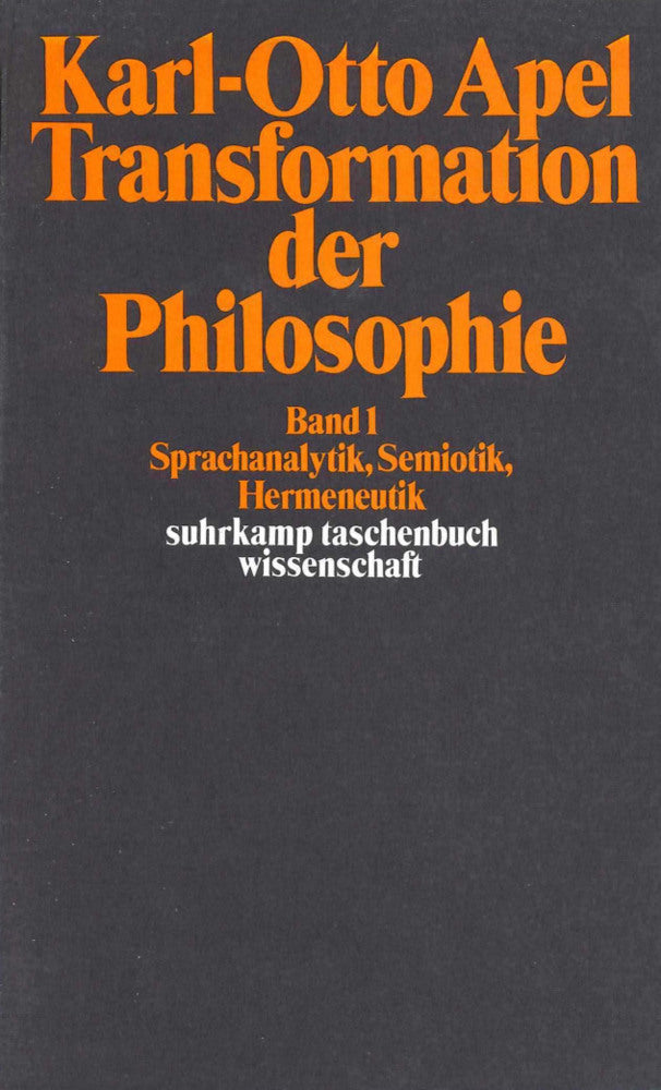 Transformation der Philosophie.Bd.1 (Karl-Otto Apel)