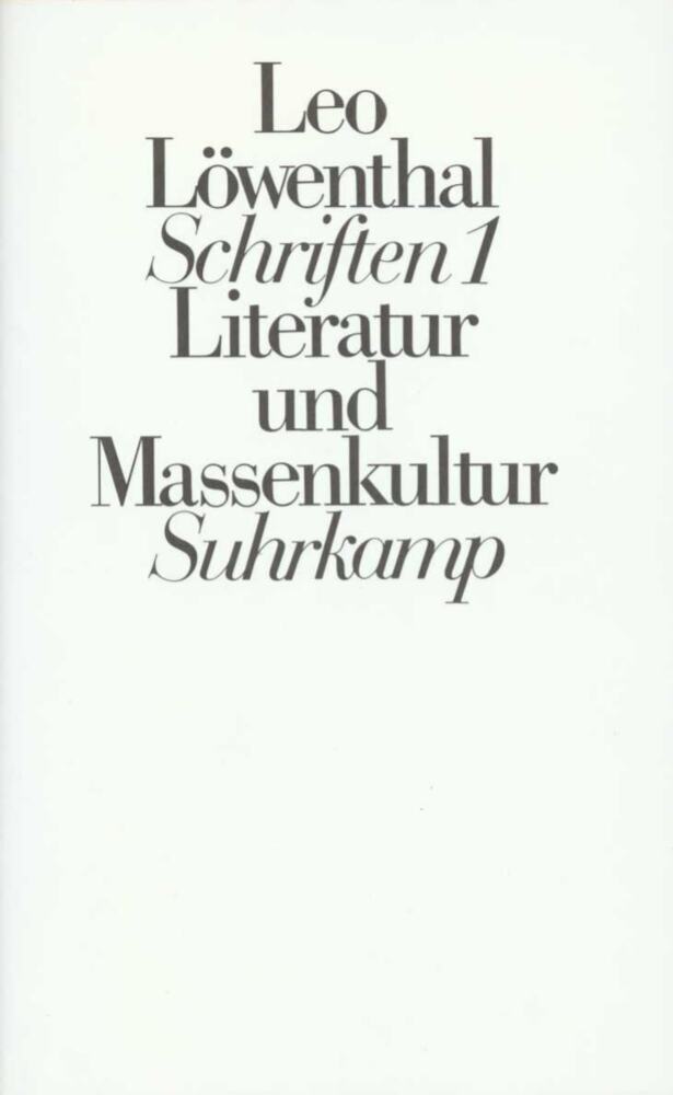 Schriften. 5 Bände (Leo Löwenthal)