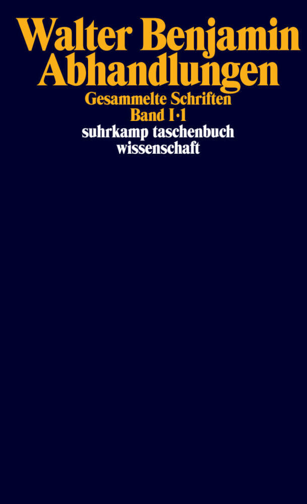 Gesammelte Schriften.Bd.1 (Walter Benjamin)