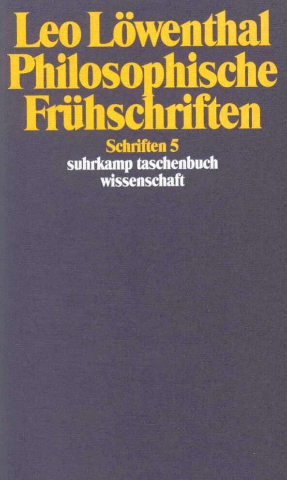 Schriften. 5 Bände.Bd.5 (Leo Löwenthal)