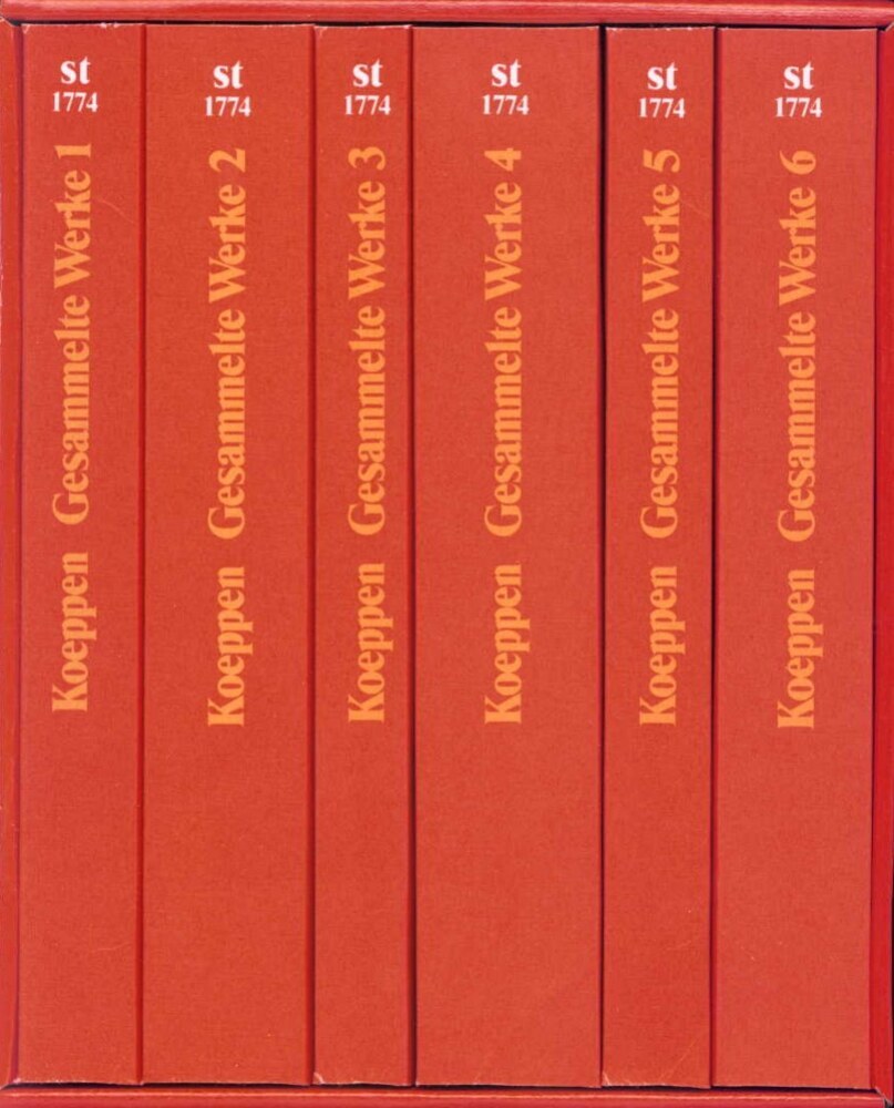 Gesammelte Werke in sechs Bänden in den suhrkamp taschenbüchern, 6 Teile (Wolfgang Koeppen)