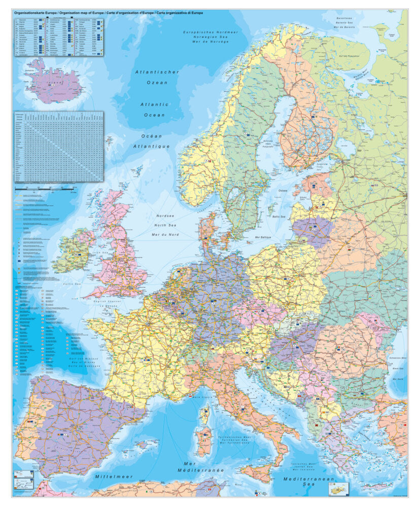 Europa Organisationskarte (Heinrich Stiefel)