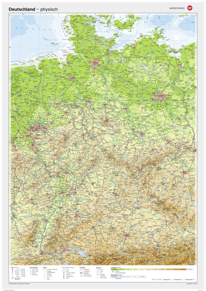 Westermann Deutschland, physisch, Posterkarte