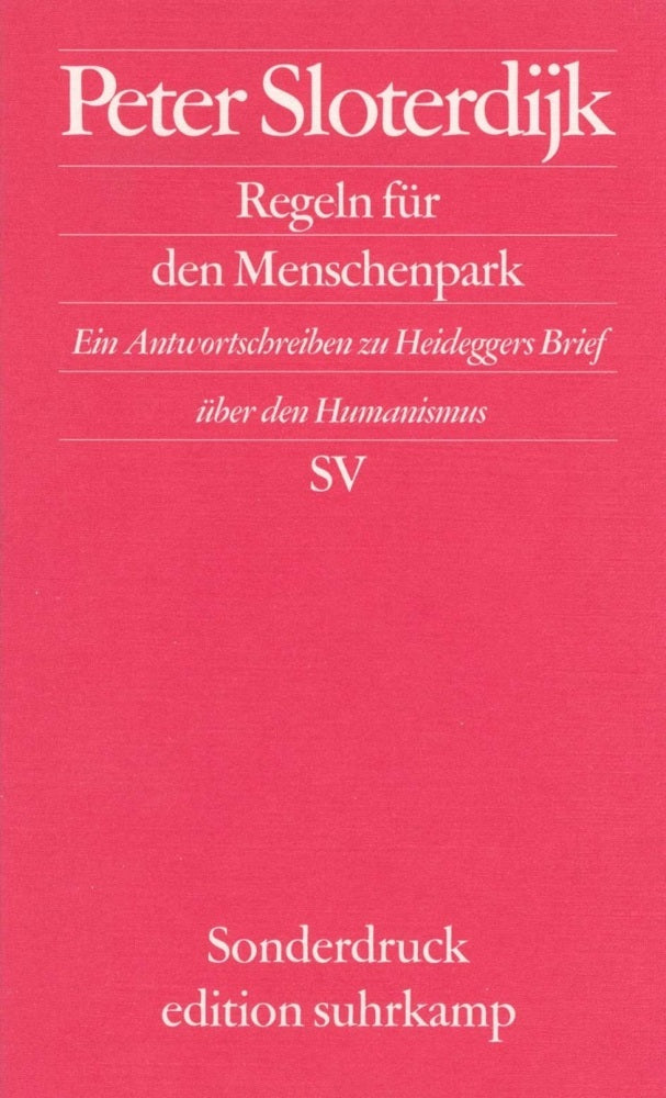 Regeln für den Menschenpark (Peter Sloterdijk)