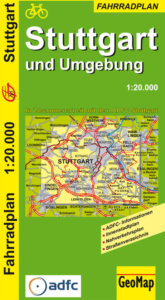 Stuttgart und Umgebung - Radwegeplan (Geomap)
