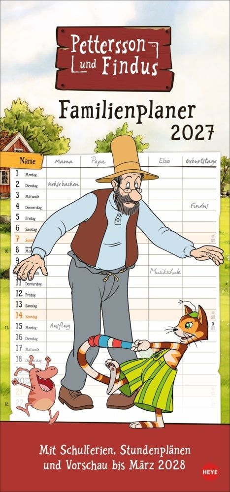 Pettersson und Findus Familienplaner 2027