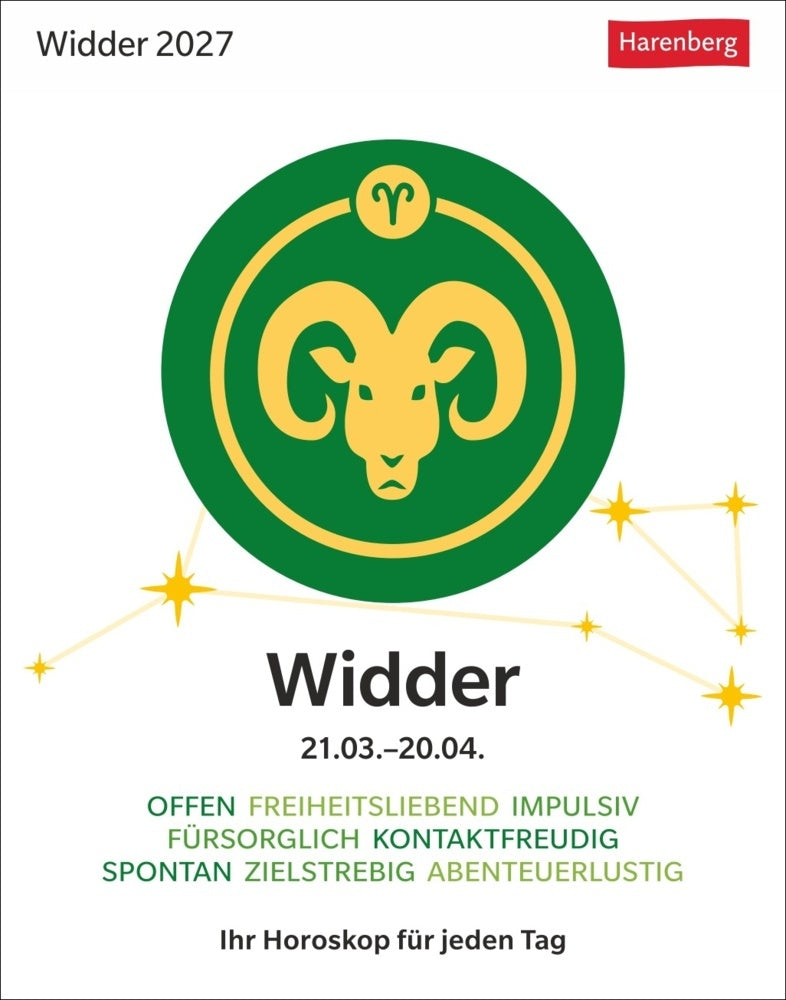 Widder Sternzeichenkalender 2027 - Tagesabreißkalender - Ihr Horoskop für jeden Tag (Robert Satorius)