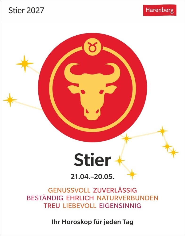 Stier Sternzeichenkalender 2027 - Tagesabreißkalender - Ihr Horoskop für jeden Tag (Robert Satorius)