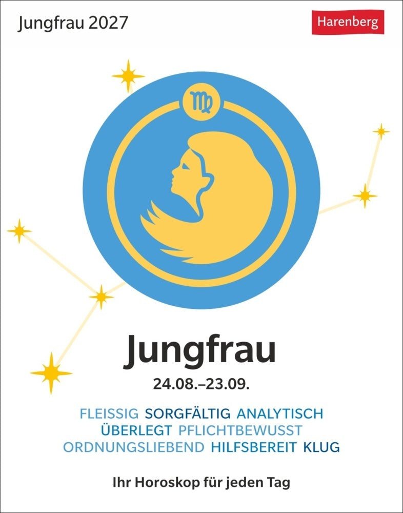 Jungfrau Sternzeichenkalender 2027 - Tagesabreißkalender - Ihr Horoskop für jeden Tag (Robert Satorius)