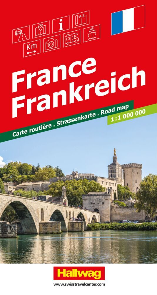 Hallwag Strassenkarte Frankreich 1:1 Mio.