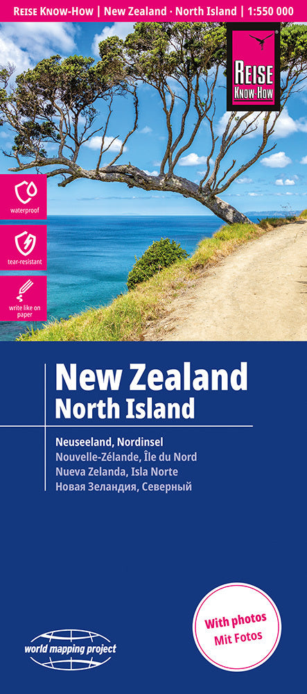 Reise Know-How Landkarte Neuseeland, Nordinsel | New Zealand, North Island (1:550.000)