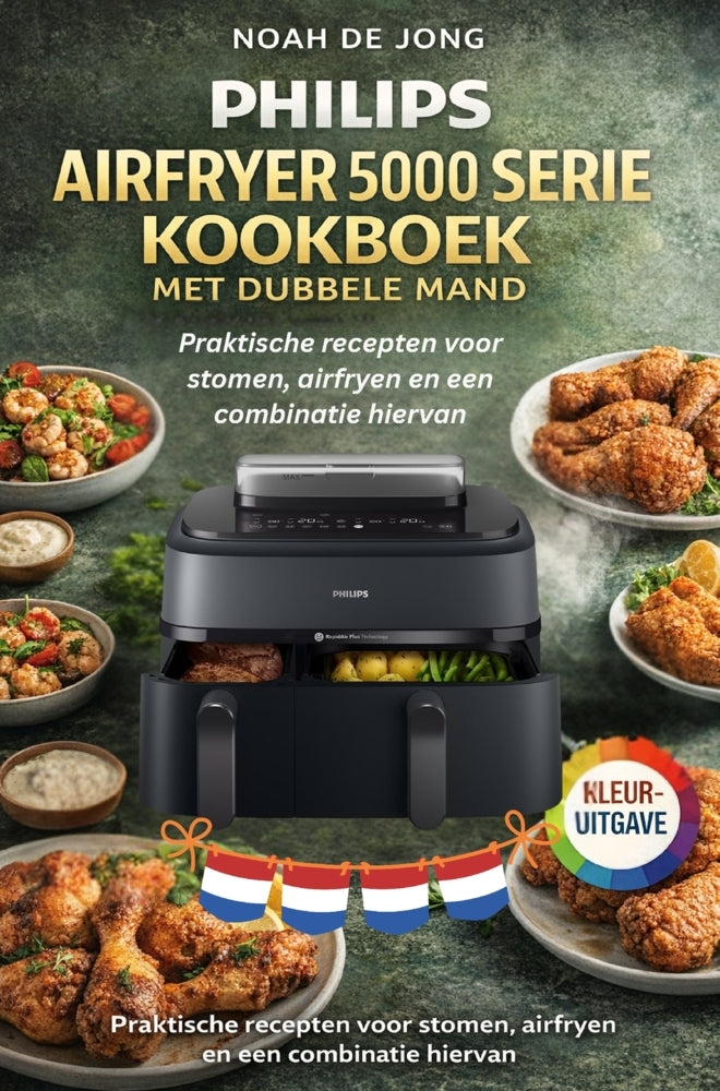 Philips Airfryer 5000 Serie Kookboek Met Dubbele Mand (Noah De Jong)
