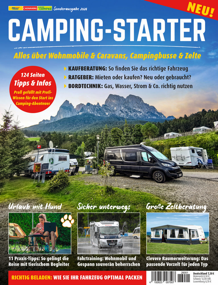 pro mobil Camping-Starter 01/2026 Fahrtraining, Raumerweiterung, Hund