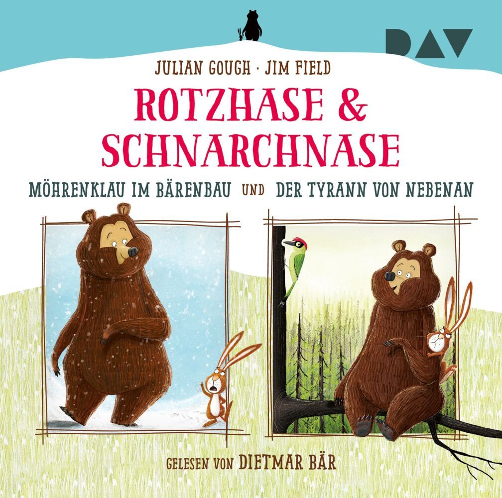 Rotzhase & Schnarchnase - Möhrenklau im Bärenbau und Der Tyrann von nebenan, 1 Audio-CD (Julian Gough)