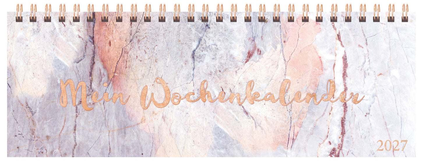 Tischquerkalender Marble 2027 (Korsch Verlag)