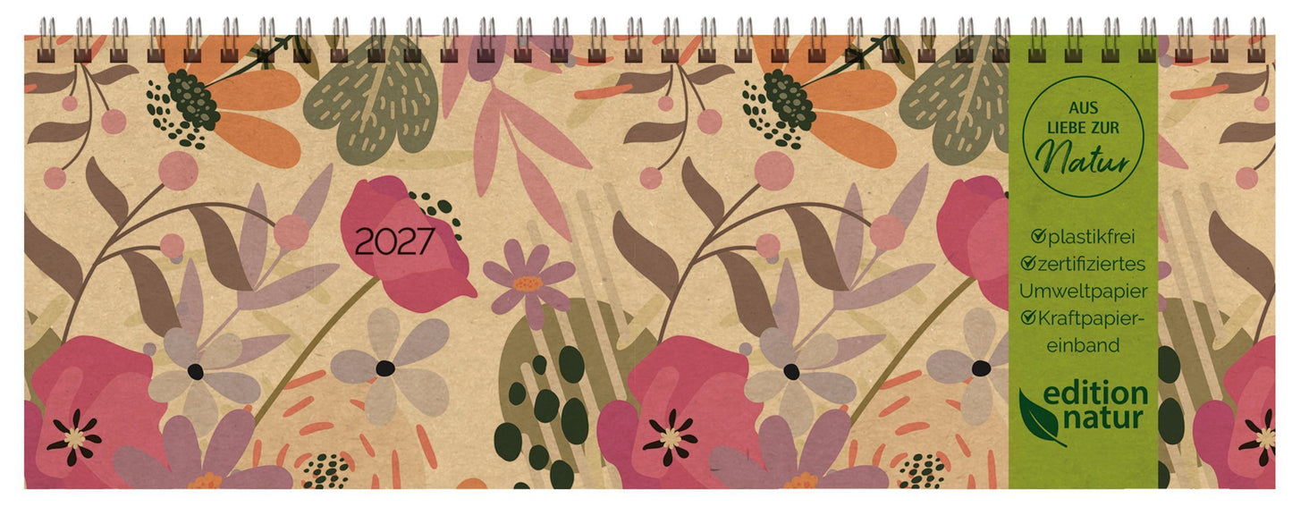 Tischkalender Edition Natur Blumenwiese 2027 quer (Korsch Verlag)