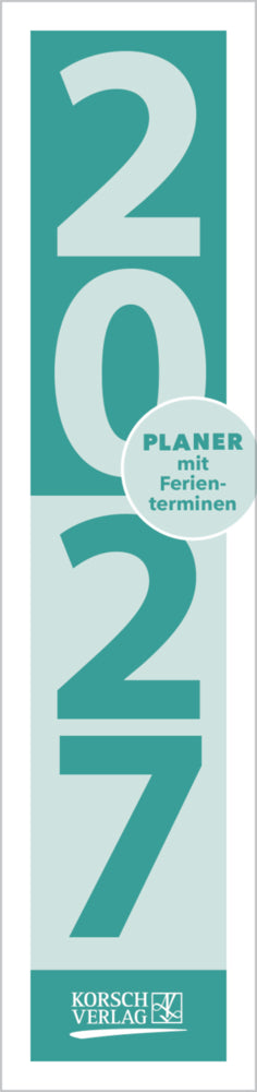 Streifenplaner Compact Türkis 2027 (Korsch Verlag)