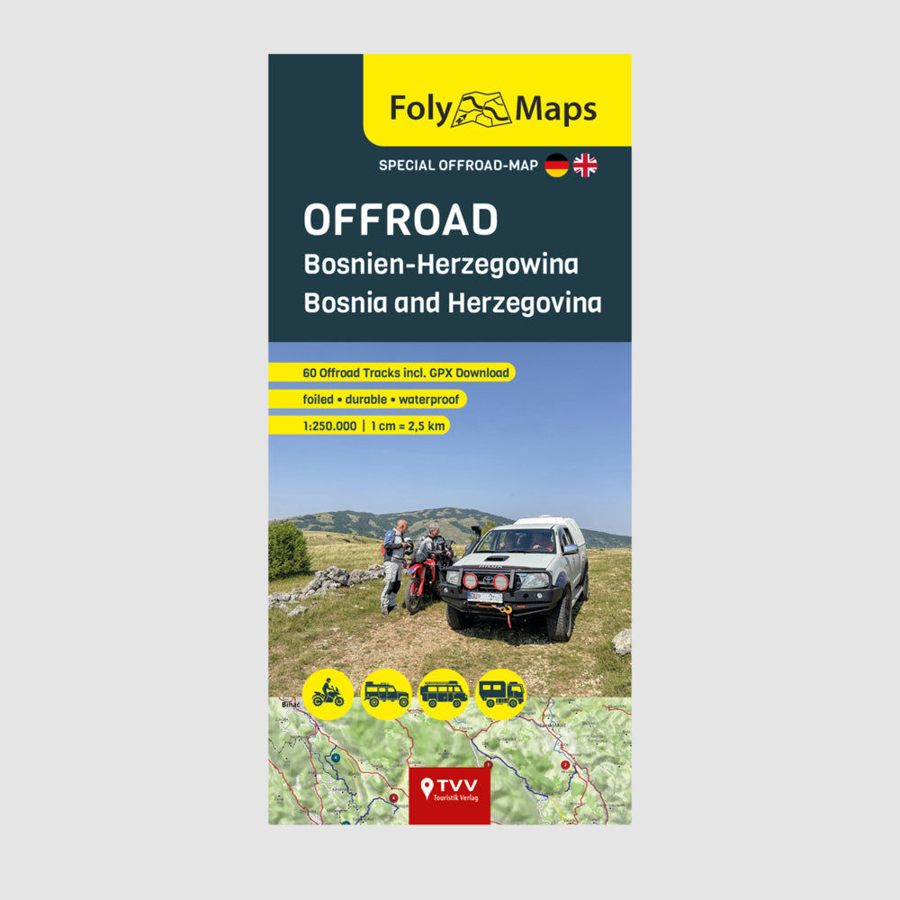 FolyMaps OFFROAD Bosnien-Herzegowina 1:250 000 (Bikerbetten - Tvv Touristik Verlag Gmbh)