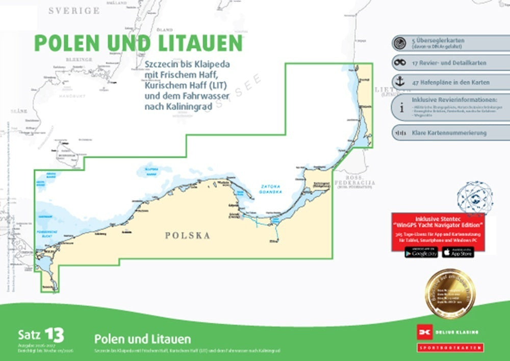 Sportbootn Satz 13: Polen und Litauen (Ausgabe 2026/2027)