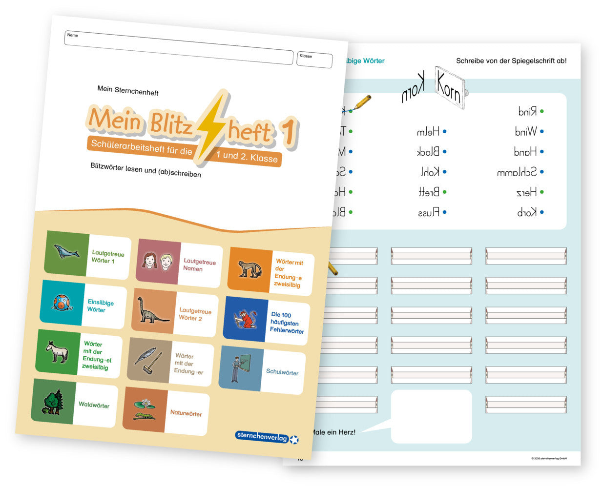 Mein Blitzheft 1 - Blitzwörter lesen und abschreiben (Sternchenverlag Gmbh)