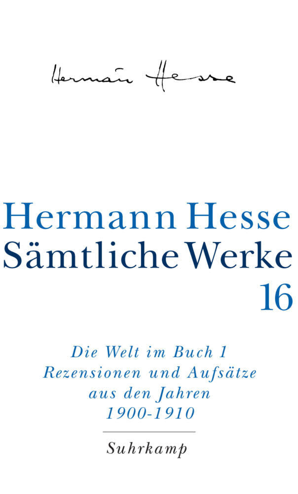 Die Welt im Buch.Tl.1 (Hermann Hesse)