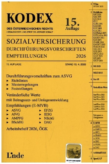 KODEX Sozialversicherung 2026, Band III (Herta Baumann)