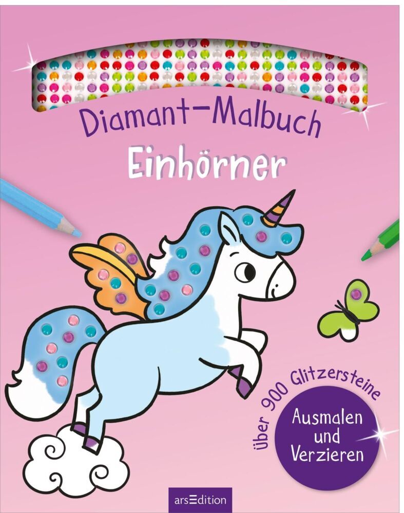 Diamant-Malbuch Einhörner