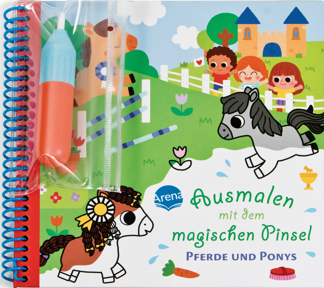 Ausmalen mit dem magischen Pinsel. Pferde und Ponys (Stéphanie Rousseau)