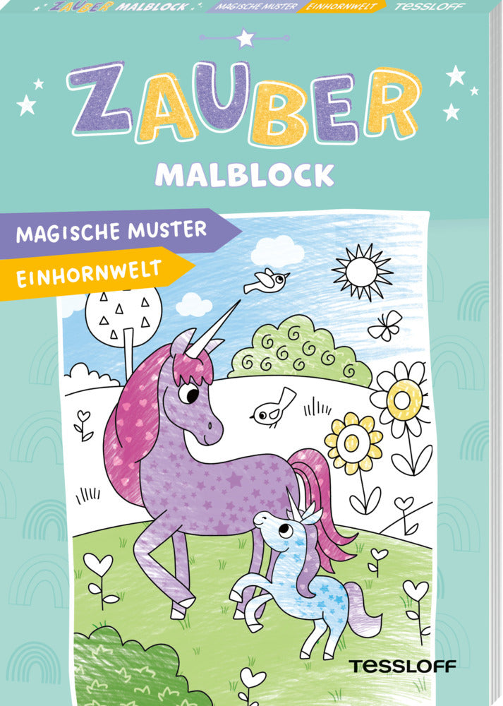 Zaubermalblock. Magische Muster. Einhornwelt
