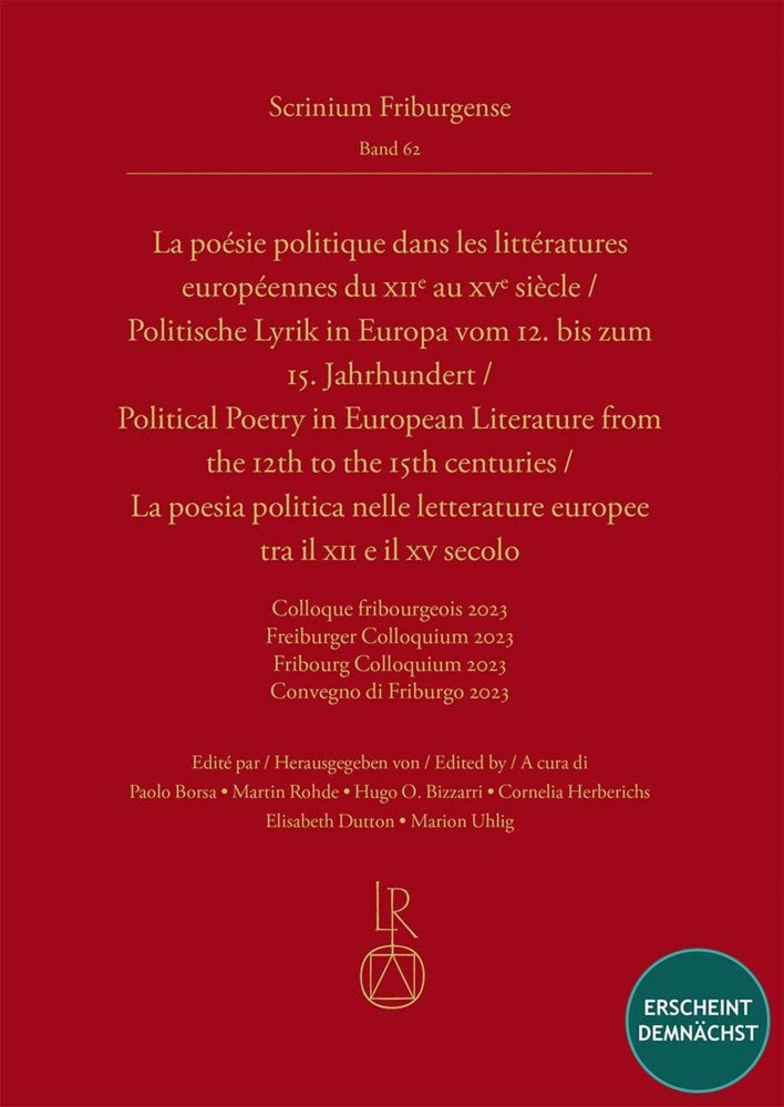 Politische Lyrik in Europa vom 12. bis zum 15. Jahrhundert (Paolo Borsa)