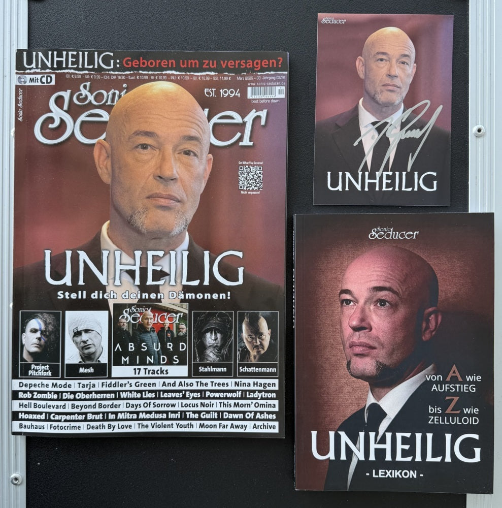Unheilig Liebe Glaube Monster exklusive. SIGNIERTE Fotokarte + Lexikon-Buch + Sonic Seducer 03-2026 mit sehr persönlicher Titelstory mit exklusiven Fotos