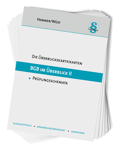 Die Überblickskarteikarten BGB im Überblick II - Nebengebiete (Karl-Edmund Hemmer)