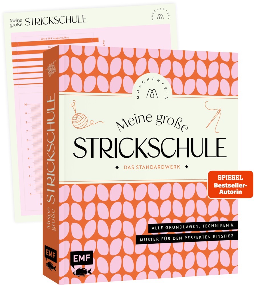 Meine große Strickschule - Das Standardwerk von Maschenfein - mit praktischem Nadelmaß (Marisa Nöldeke)