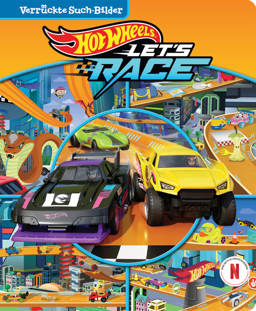 Hot Wheels Let's Race - Verrückte Such-Bilder - Wimmelbuch - Pappbilderbuch mit wattiertem Umschlag (Phoenix International Publications Germany Gmbh)