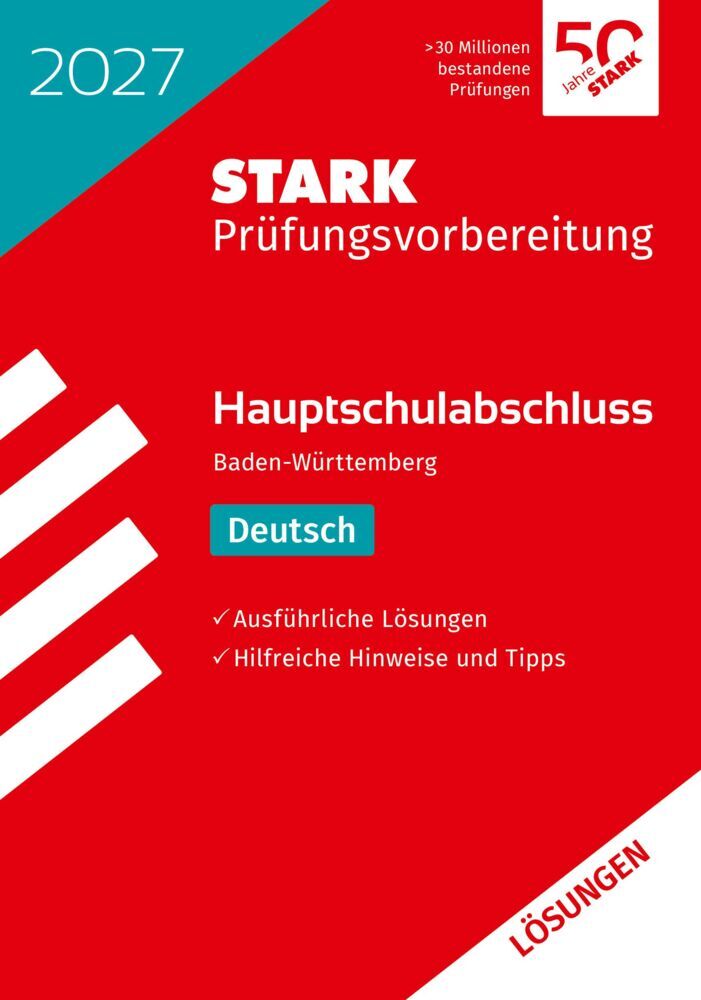 STARK Lösungen zu Deutsch - Hauptschulabschluss 2027 BW - Prüfungsvorbereitung
