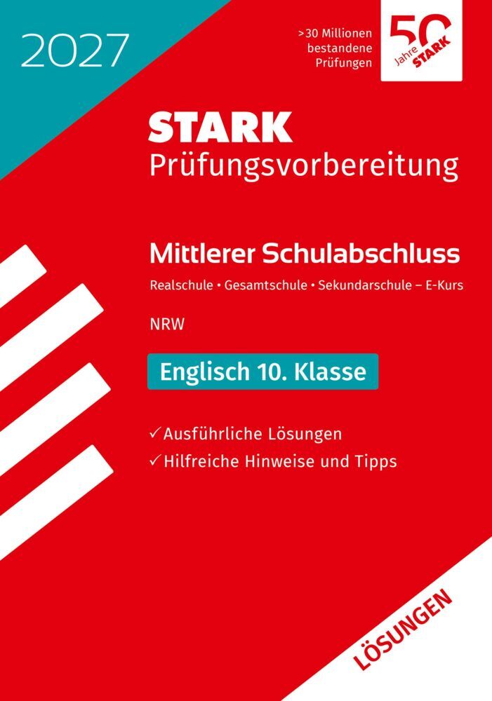 STARK Lösungen zu Englisch - Mittlerer Schulabschluss (MSA) 2027 NRW - Prüfungsvorbereitung
