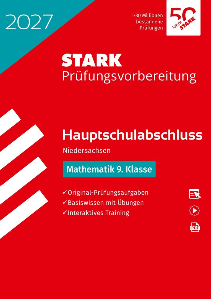 STARK Mathematik 9. Klasse - Hauptschulabschluss 2027 Niedersachsen - Prüfungsvorbereitung, m. 1 Buch, m. 1 Beilage