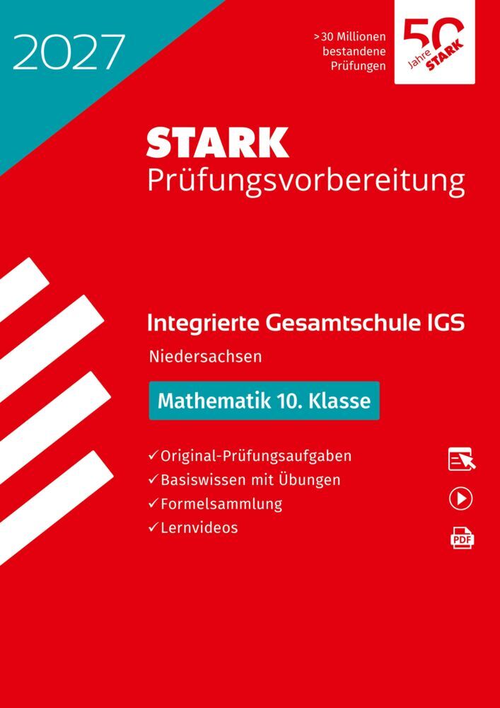 STARK Mathematik 10. Klasse - Integrierte Gesamtschule (IGS) 2027 Niedersachsen - Prüfungsvorbereitung, m. 1 Buch, m. 1 Beilage
