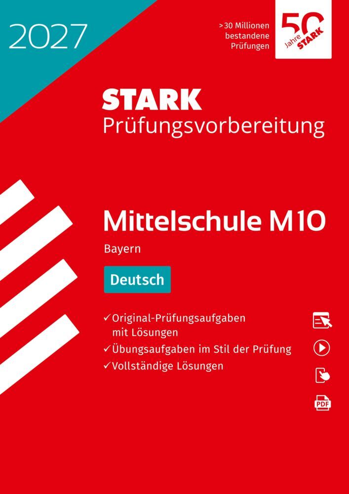 STARK Deutsch 10. Klasse - M10 Mittelschule 2027 Bayern - Prüfungsvorbereitung, m. 1 Buch, m. 1 Beilage