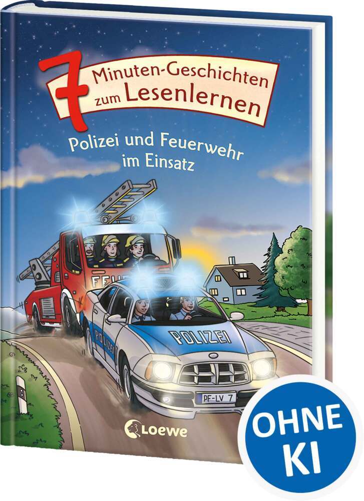 7-Minuten-Geschichten zum Lesenlernen - Polizei und Feuerwehr im Einsatz