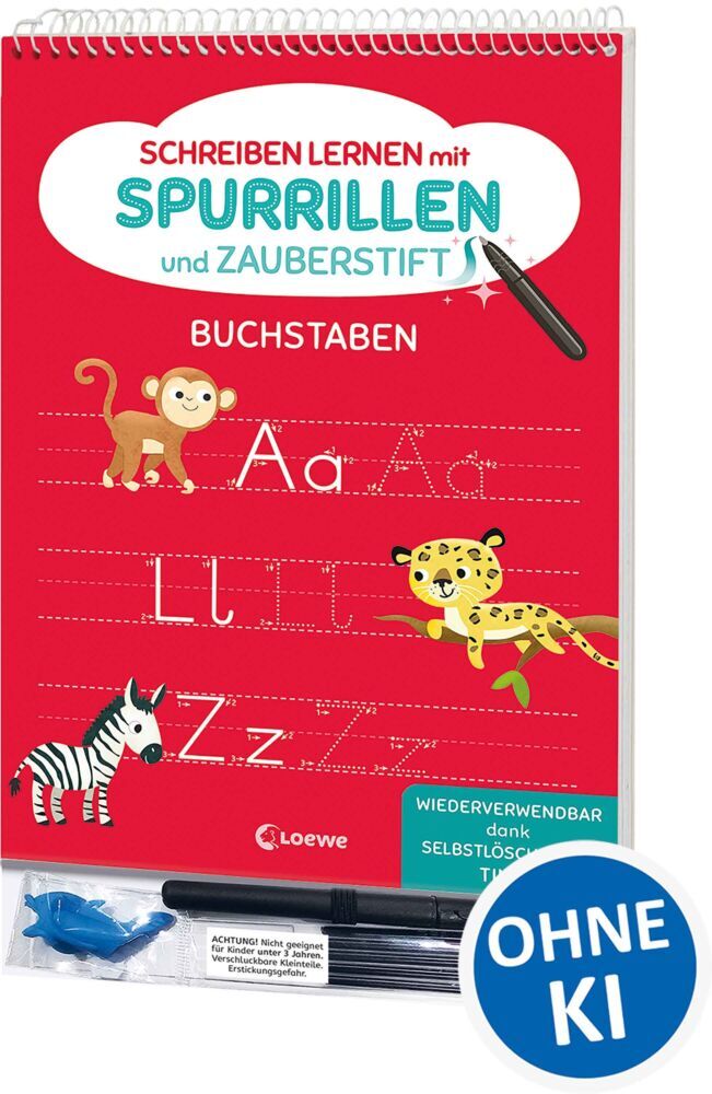 Schreiben lernen mit Spurrillen und Zauberstift - Buchstaben