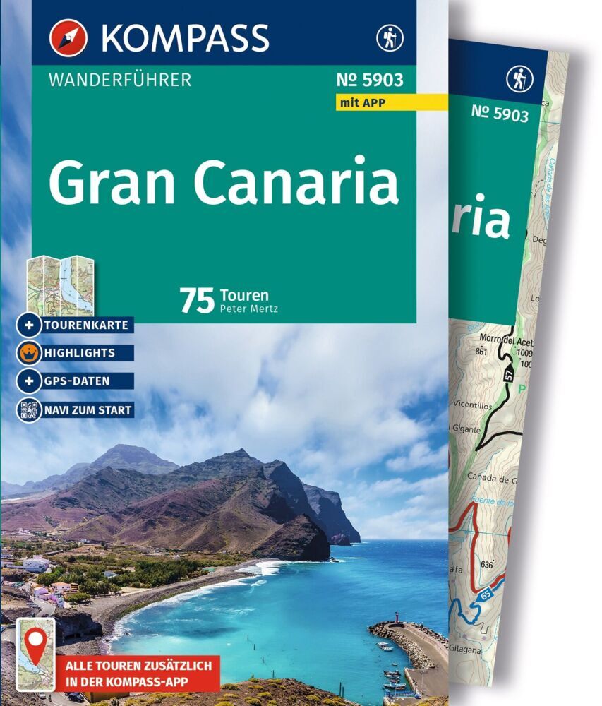 KOMPASS Wanderführer Gran Canaria, 75 Touren mit Extra-Tourenkarte (Peter Mertz)