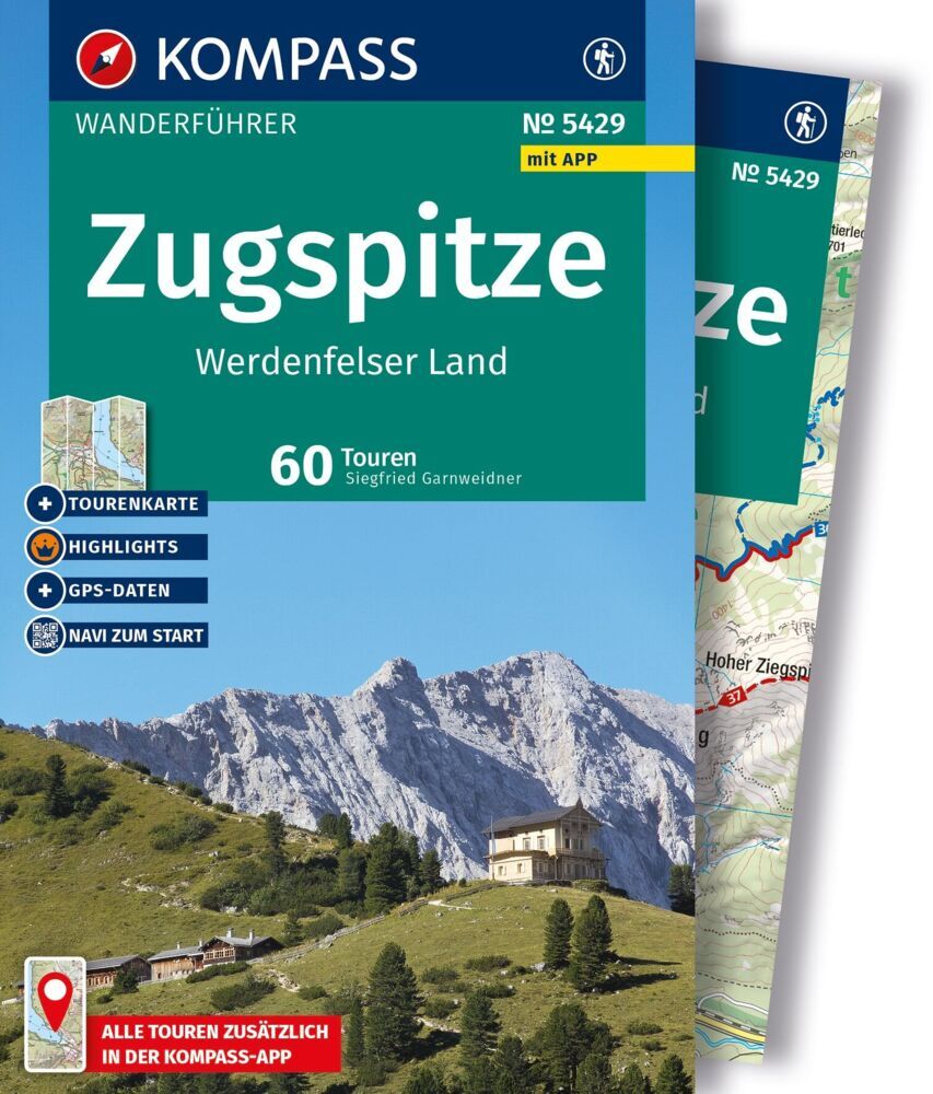 KOMPASS Wanderführer Zugspitze, Werdenfelser Land, 60 Touren mit Extra-Tourenkarte (Siegfried Garnweidner)