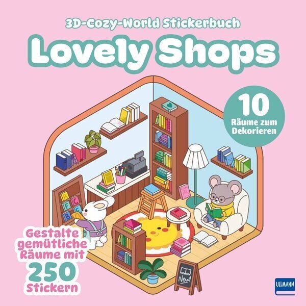 3D-Cozy-World Stickerbuch - Lovely Shops (Luli Bunny)