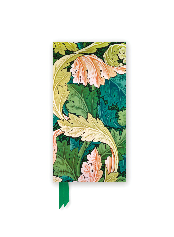 Schmales Hardcover-Notizbuch: William Morris, Akanthus (Flame Tree Publishing)