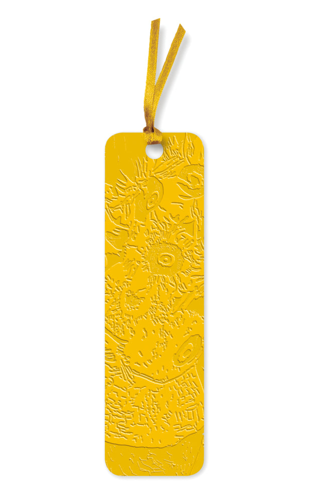 10er-Verpackungseinheit Lesezeichen aus Kunstleder: Vincent van Gogh, Sonnenblumen (Flame Tree Publishing)