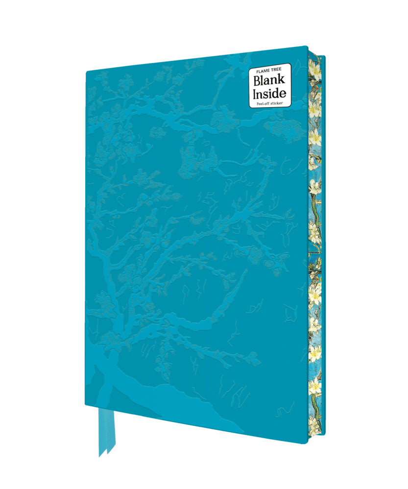 Exquisit Premium Notizbuch Blank DIN A5: Vincent van Gogh, Mandelbaum in Blüte (Flame Tree Publishing)