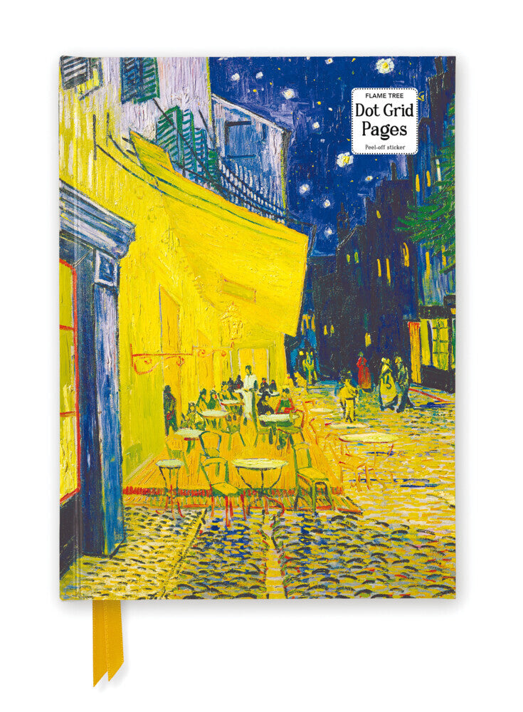 Premium Notizbuch DIN A5: Vincent van Gogh, Caféterrasse am Abend (Flame Tree Publishing)