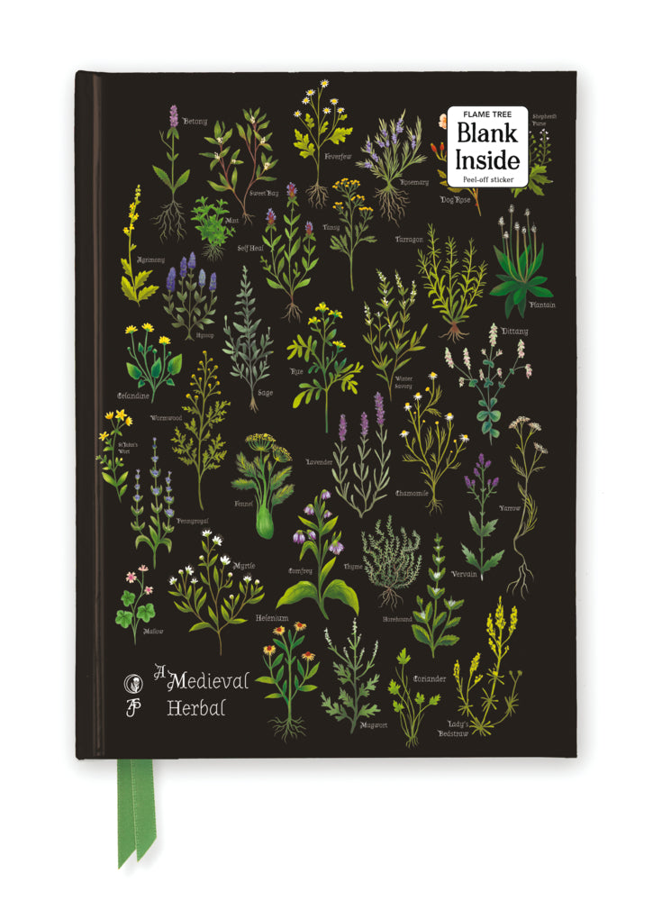 Premium Notizbuch Blank DIN A5: Anna Stead, Mittelalterliche Kräuter (Flame Tree Publishing)